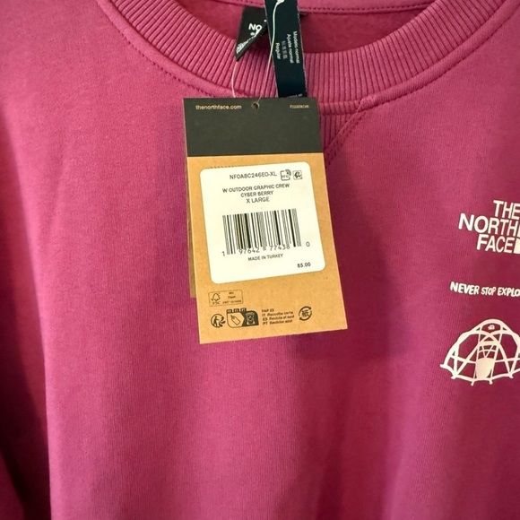 The North Face Women's  Cyber Berry  Crewneck Sweater size XL - Picture 3 of 4